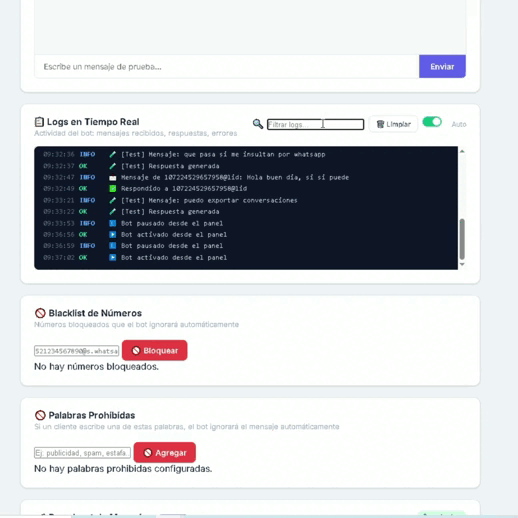 Demo: logs en vivo con búsqueda